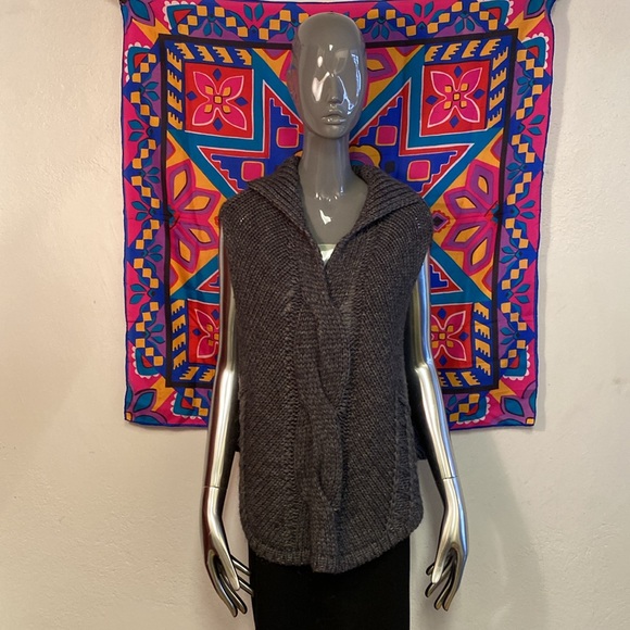 Knit Poncho, O/S - Picture 1 of 7